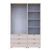 Kleiderschrank Doros Gelar Kaschmir 2 Türen Säulenschrank 137,5x49,5x203,4 (42005174)