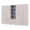 Kleiderschrank Doros Gelar Kaschmir 3+3 Türen Säulenschrank 292,4x49,5x203,4 (42005178)
