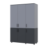Kleiderschrank Doros Thorn Anthrazit/Grau 3 Türen Kleiderstange 135x51,6x200 (44900519)