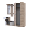 Flurmöbel Set Bela + Kleiderschrank Promo Sonoma Eiche/Weiß 190x48x204 (42005327)
