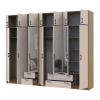 Kleiderschrank mit Spiegel und Aufsatz Doros Rondi Artisan Eiche/Kaschmir 3+4 Türen 281x52x236 (42005673)