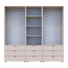 Kleiderschrank Doros Gelar Kaschmir 2+2 Türen Säulenschrank 215x49,5x203,4 (42005177)