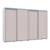 Kleiderschrank Doros Sigma Slim Schiebetüren Kaschmir 2+2 Türen 320x60x214.4 (42005611)