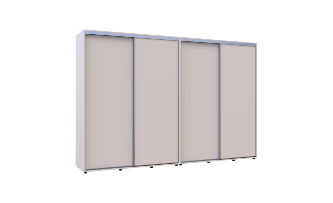 Kleiderschrank Doros Sigma Slim Schiebetüren Kaschmir 2+2 Türen 320x60x214.4 (42005611)