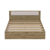 Bett Doros Rondi Doppelbett Eiche Artisan/Kaschmir 160x200 (44900531)