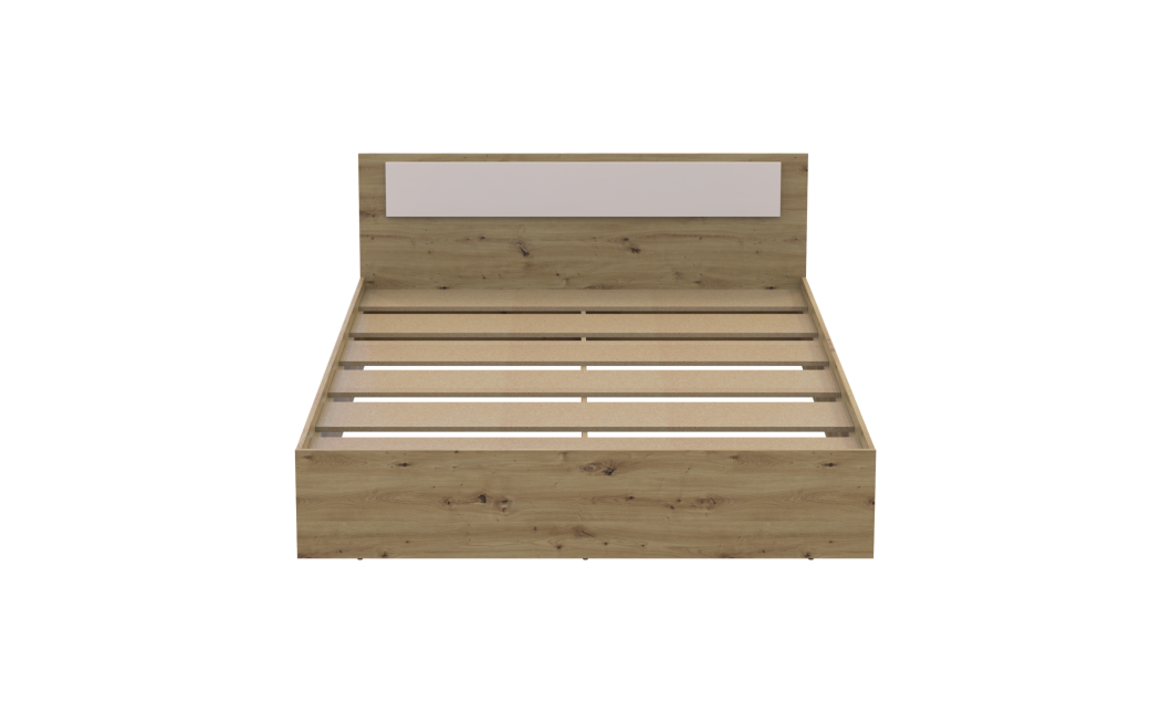 Bett Doros Rondi Doppelbett Eiche Artisan/Kaschmir 160x200 (44900531)