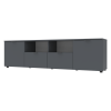 Kommode Doros Ron 4 Graphitgrau 2 Türen 2 Schubladen 180x38x50 (44900234)