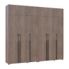 Kleiderschrank mit Schubladen und Aufsatz Doros Kasper Cremona Cannolo 3+3 Türen 270x48x245 (42005579)