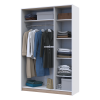 Kleiderschrank Doros Austin mit Drehtüren Weiß 135x51x205 (80737167)