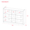 Schuhschrank Doros Kassel mit Spiegel Graphit 5 Türen 159×40×110 (42005499)