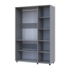 Kleiderschrank Doros Thorn Grau 3 Türen Kleiderstange 135x51,6x200 (44900487)