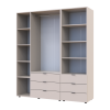 Kleiderschrank Doros Gelar Kaschmir 3 Türen Säulenschrank 176,2x49,5x203,4 (42005175)