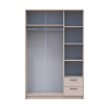 Kleiderschrank Doros Rondi mit Drehtüren Kaschmir 3 Türen 121x52x195 (80738472)