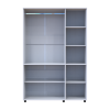 Kleiderschrank Doros Thorn Weiß 3 Türen Kleiderstange 135x51,6x200 (44900483)