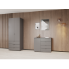 Kleiderschrank Doros Gelar mit Drehtüren Graphitgrau 2 Türen 77,5x49,5x203,4 (80737023)