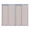 Kleiderschrank Doros Sigma Slim Schiebetüren Kaschmir 2+2 Türen 260x45x214.4 (42005598)