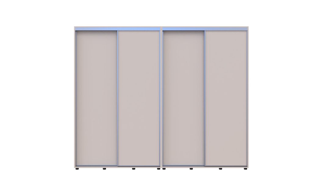 Kleiderschrank Doros Sigma Slim Schiebetüren Kaschmir 2+2 Türen 260x45x214.4 (42005598)