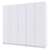Kleiderschrank Doros Promo mit Drehtüren Weiß 2+3 Türen 225x48x204 (42005004)