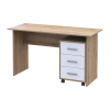 Computertisch Doros T3 Ewok Eiche Weiß 120x60x78 (41901064)