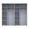Kleiderschrank Doros Sigma Slim Schiebetüren Kaschmir 2+2 Türen 240x60x214.4 (42005595)