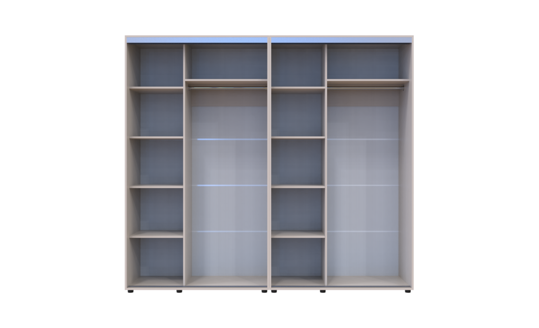 Kleiderschrank Doros Sigma Slim Schiebetüren Kaschmir 2+2 Türen 240x60x214.4 (42005595)