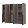 Kleiderschrank mit Regalen und Schubladen Doros Kasper Cremona Cannolo 2+2+2 Türen 270x48x204 (42005731)