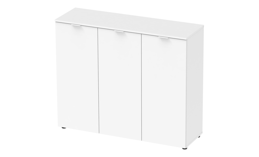 Kommode Doros Ron 6 Weiß 3 Türen 120x38x100 (41515999)