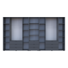 Kleiderschrank Doros Gelar Graphitgrau 4+4 Türen Säulenschrank 370x49,5x203,4 (42005173)