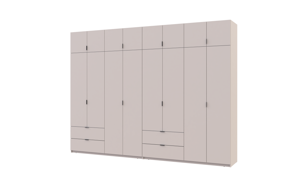 Kleiderschrank-Set Doros Lukas Kaschmir 4+4 Türen 320x50x240 (42005128)