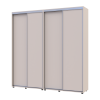 Kleiderschrank Doros Sigma Slim Schiebetüren Kaschmir 2+2 Türen 210x45x214.4 (42005588)