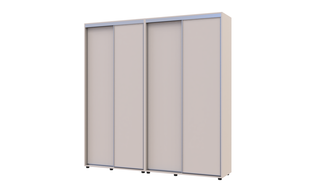 Kleiderschrank Doros Sigma Slim Schiebetüren Kaschmir 2+2 Türen 210x45x214.4 (42005588)
