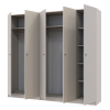 Kleiderschrank Doros Promo mit Drehtüren Kaschmir 2+3 Türen 225x48x204 (80737673)