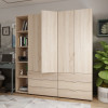 Kleiderschrank Doros Gelar Sonoma Eiche 2+2 Türen mit offenem Regal 193,2x49,5x203,4 (42005044)