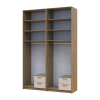 Kleiderschrank mit Spiegel und hohem Aufsatz Doros Rondi Artisan Eiche/Kaschmir 2+2 Türen 164x52x260 (42005677)