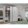 Kleiderschrank Doros G-Caiser Schiebetüren Weiß 2 Türen 220x60x240 (42003007)