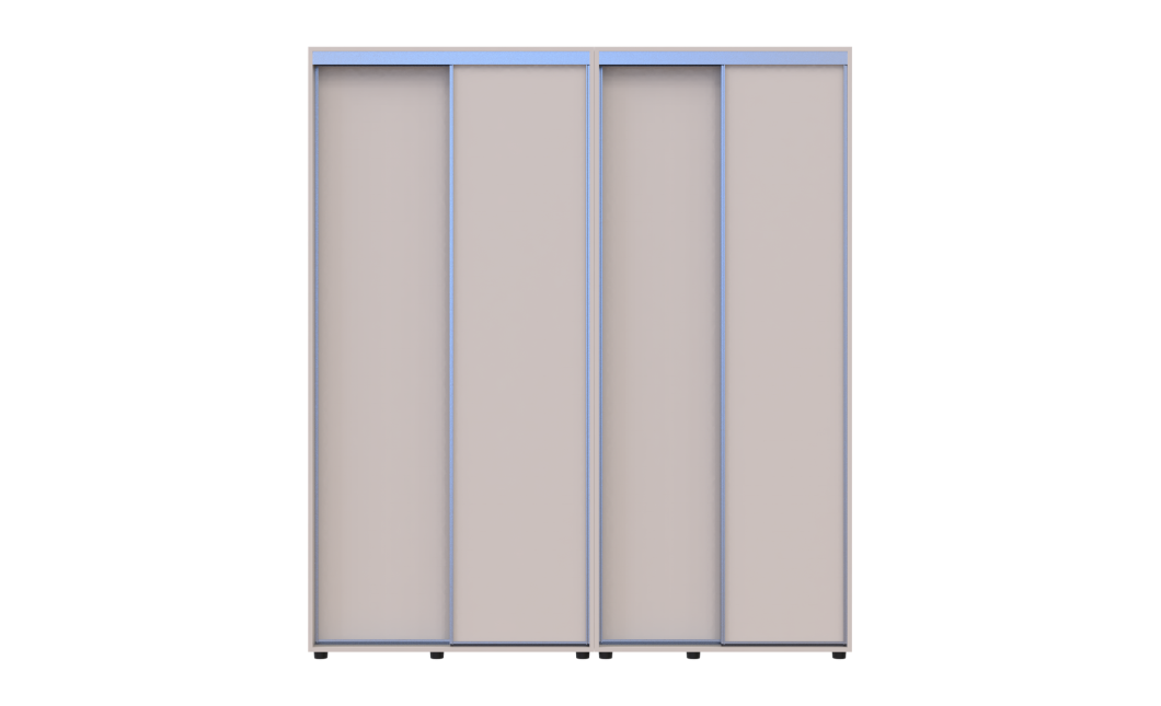 Kleiderschrank Doros Sigma Slim Schiebetüren Kaschmir 2+2 Türen 190x45x214.4 (42005584)