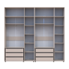 Kleiderschrank mit Schubladen und Aufsatz Doros Kasper Kaschmir 3+3 Türen 270x48x245 (42005578)