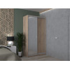 Kleiderschrank Doros City Light Schiebetüren Sonoma Eiche mit Spiegel 120x60x225 (42002035)