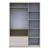Kleiderschrank Doros Dale Kaschmir/Artisan Eiche 3 Türen 150x52x220 (80737726)