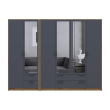 Kleiderschrank mit Spiegel Doros Rondi Artisan Eiche/Graphit 2+4 Türen 242x52x195 (42005693)