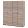 Kleiderschrank Doros Promo mit Drehtüren Sonoma Eiche 2+2 Türen 180x48x204 (42005007)