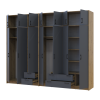 Kleiderschrank mit Aufsatz Doros Rondi Artisan Eiche/Graphit 3+4 Türen 281x52x236 (42005708)