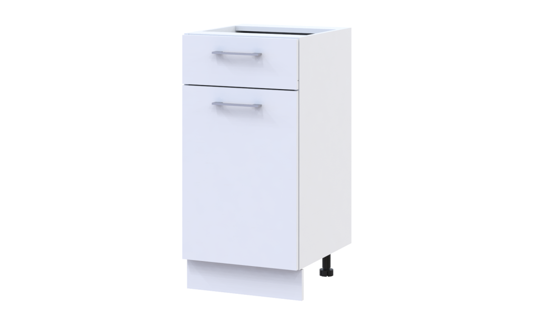 Leia Küche Doros M82_SZ40 Unterschrank schmal Weiß / Sonoma Eiche 40x46,6x82 (81359337,6)