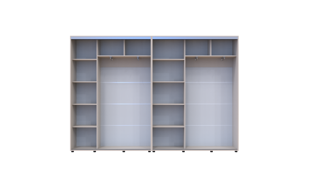 Kleiderschrank Doros Sigma Slim Schiebetüren Kaschmir 2+2 Türen 310x45x214.4 (42005608)