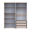 Kleiderschrank mit Regalen und Schubladen Doros Kasper Kaschmir 2+2 Türen 180x48x204 (42005534)