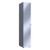 Kleiderschrank Doros Gelar Graphitgrau mit Spiegel 39x49,5x203,4 (44900244)