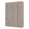 Kleiderschrank Doros Lukas mit Drehtüren Sonoma Eiche 180x50x250 (80737731)