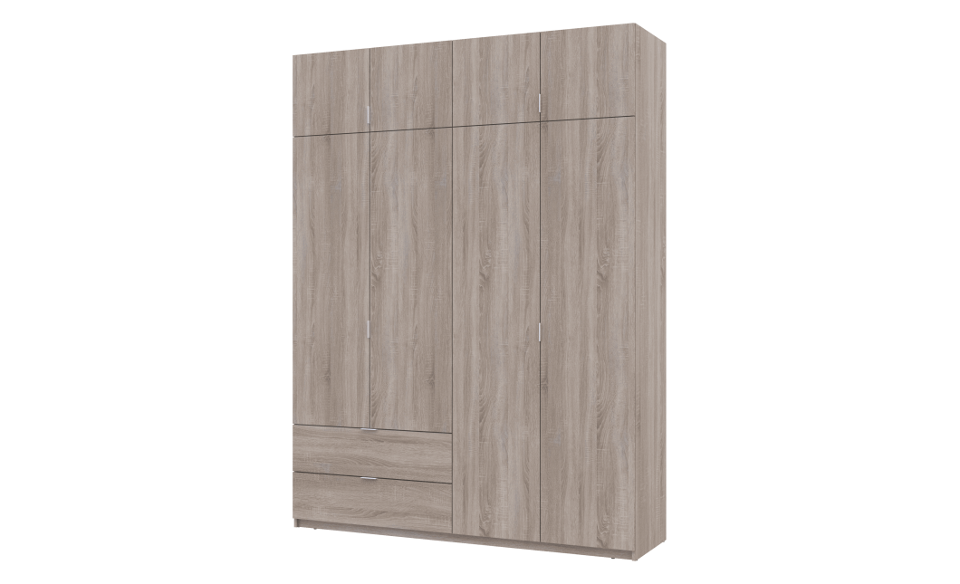 Kleiderschrank Doros Lukas mit Drehtüren Sonoma Eiche 180x50x250 (80737731)