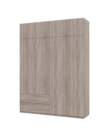 Kleiderschrank Doros Lukas mit Drehtüren Sonoma Eiche 180x50x250 (80737731)
