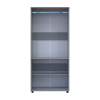 Kleiderschrank Doros Thorn Grau 2 Türen Kleiderstange 90x51,6x200 (44900439)